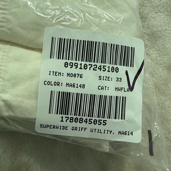 Madewell Griff Superwide Leg Cargo Pants Women's 33 Cream Belted NWT - Picture 11 of 11